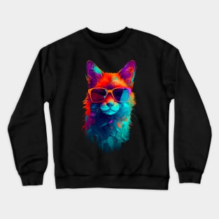 Fox in sunglasses Crewneck Sweatshirt